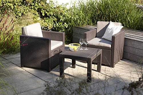 Gartentisch Keter Allibert by Victoria, braun, 59x59x43cm