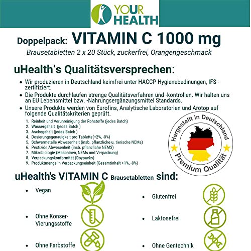 Vitamin-Brausetabletten YOUR HEALTH Doppelpack: uHealth