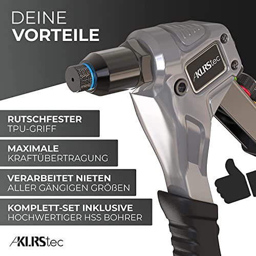 Nietzange KLRS tec® Professional Nietenzangen Set inkl. 120 Nieten