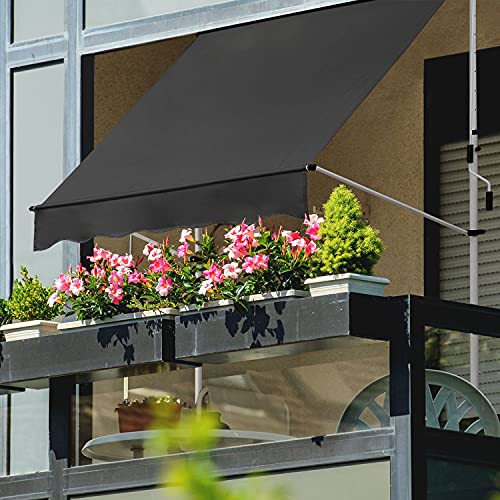 Klemmmarkise Juskys Balkon 150cm breit, einfache Montage