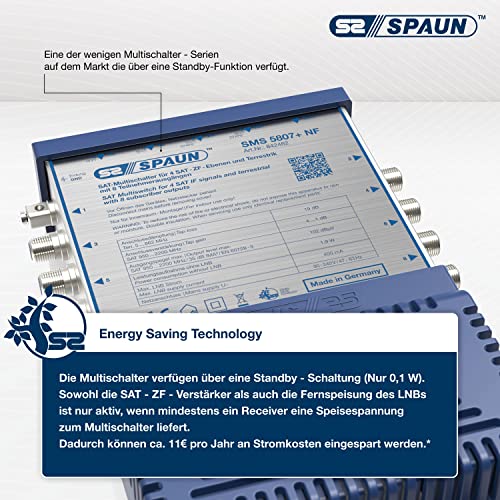 Multischalter Spaun SMS 5807+ NF, Kompakt-, für 8 Teilnehmer