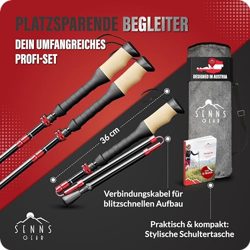 Trekkingstöcke faltbar SENNS GEAR ® Wanderstöcke faltbar