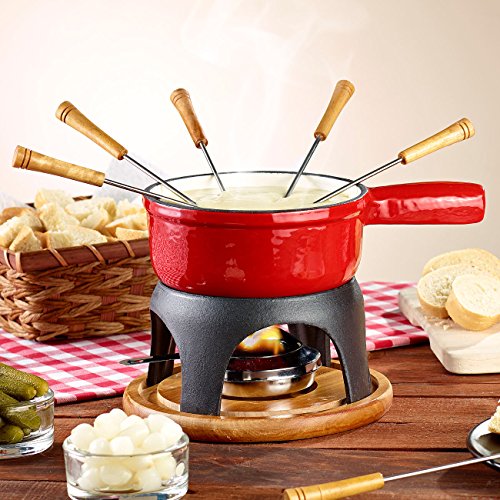 Fondue-Set Gusseisen Rosenstein & Söhne Fondueset