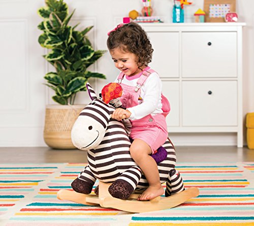 Schaukeltier B. toys Schaukelpferd Zebra gestreift aus weichem