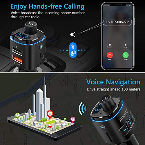 Bluetooth-Adapter (Auto) NULAXY FM Transmitter für Auto