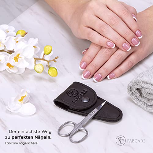 Nagelschere FABCARE Profi inkl. Etui & Ebook, Innovative