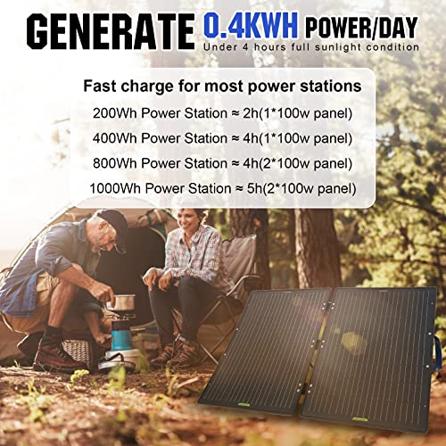 Mobile Solaranlage ECO-WORTHY 100W Solarpanel Faltbar