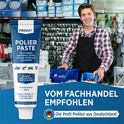 Kratzer-Entferner Prinox ® 150ml Polierpaste inkl. Profi Poliertuch