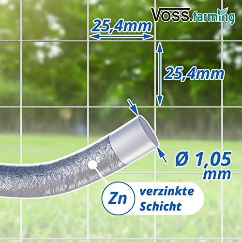 Maschendrahtzaun VOSS.farming 10m x 100cm Volierendraht