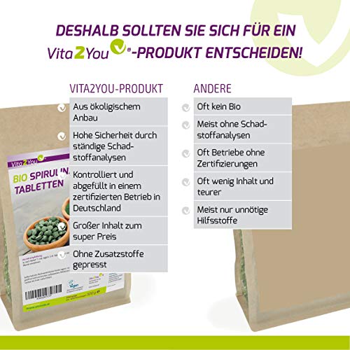 Spirulina-Tabletten Vita2You Bio Spirulina Tabletten 500g