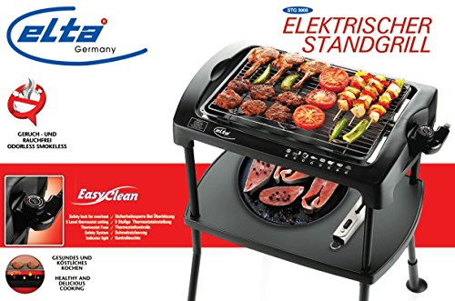 Standgrill Elta GRILL SET Elektrischer + Grillbesteck Balkongrill