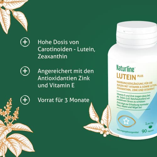 Augenvitamine Naturline Augen Vitamine Lutein 20mg, Zeaxanthin