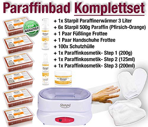 Paraffinbad Kosmetex Paraffin Set, Starpil Kit Paraffinerwärmer