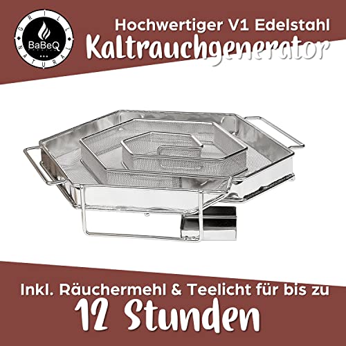 Kaltrauchgenerator BABEQ Kaltraucherzeuger V1 Edelstahl