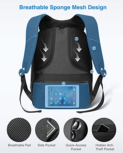 Anti-Diebstahl-Rucksack HOMIEE Anti Diebstahl Laptop Rucksack mit USB