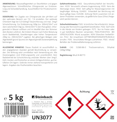 Chlorgranulat STEINBACH Poolpflege , 5 kg, Chlorprodukte