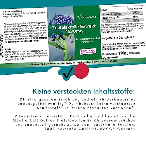 Teufelskralle Vitamintrend Extrakt Kapseln 1530mg