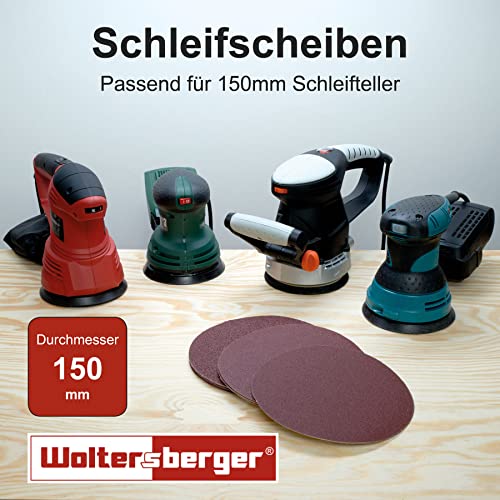 Schleifscheiben 150 mm Woltersberger ® 50 Stück Exzenter