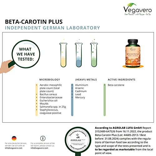 Bräunungskapseln Vegavero Beta Carotin mit Astaxanthin