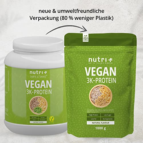 Eiweißpulver Nutri + Veganes Neutral ohne Süßungsmittel