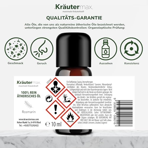 Rosmarinöl Kräutermax. NEU! Kräutermax ätherisches, Rosmarin