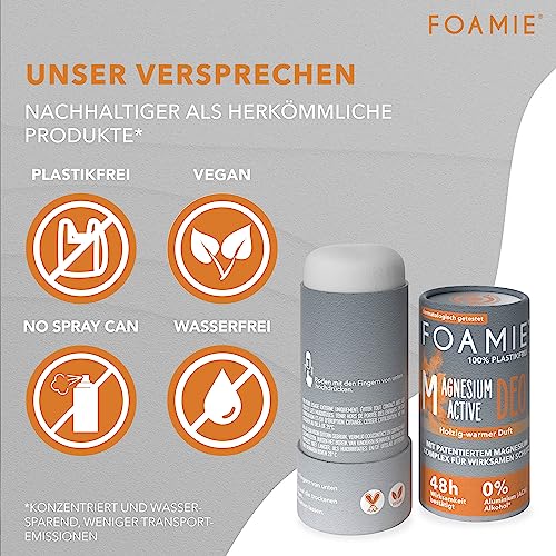 Deo-Stick Foamie Festes Deodorant Herren “Power Up”, Holzigem Duft