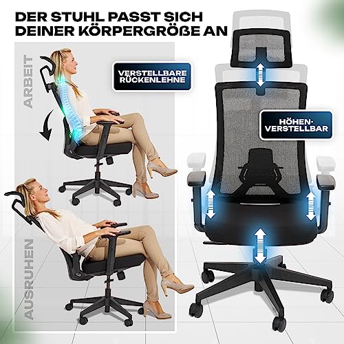 Bürostuhl 150 kg VALKENSTOL M3 Ergonomischer