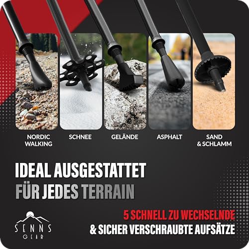 Trekkingstöcke faltbar SENNS GEAR ® Wanderstöcke faltbar