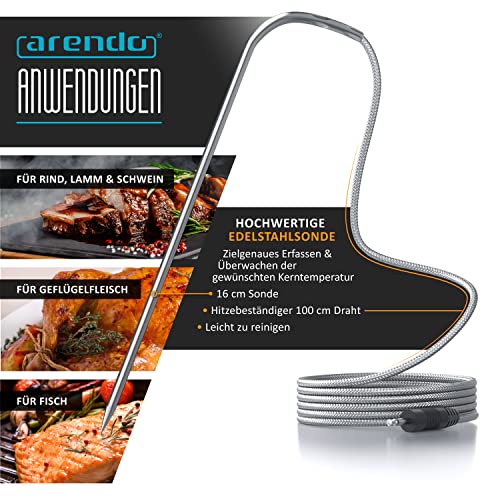 Grillthermometer (Funk) Arendo – Grillthermometer digital Funk