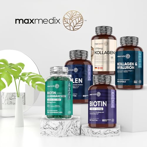 Biotin maxmedix Tabletten, 12.000μg reines für Haare, Haut