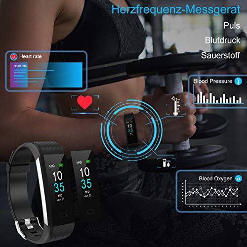 Pulsuhr LEBEXY Fitness Armband Schrittzähler, Fitness Tracker