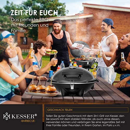 Standgrill KESSER ® elektrischer Elektrogrill 2in1 Tischgrill