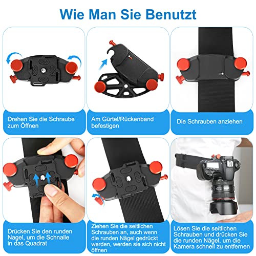 Kamerahalterung Rucksack QKFON Kamerarucksack Clip