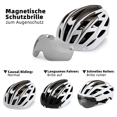 Fahrradhelm mit Visier Shinmax Fahrradhelm Herren Damen