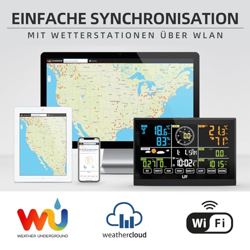 Wetterstation WLAN LFF Wetterstation Funk mit Außensensor