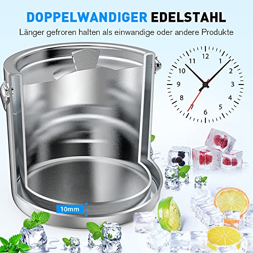 Eiskübel FiveHome 2L Eiswürfelbehälter Edelstahl