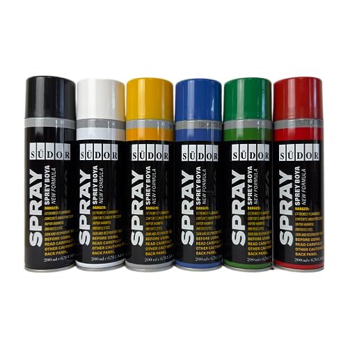 Lackspray SÜDOR Sprayfarben-Set 6 Farben je 200 ml