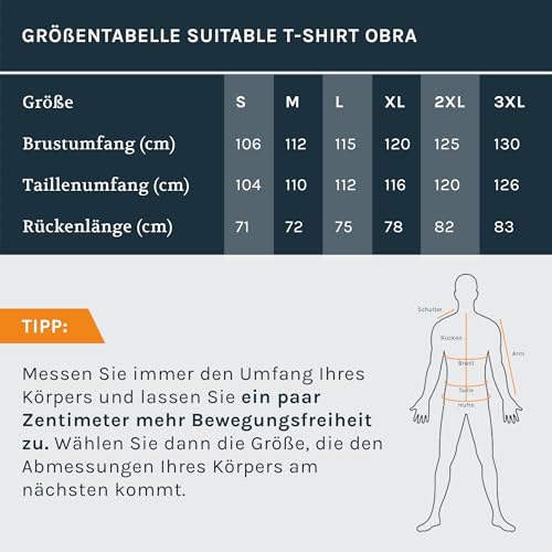 Weißes T-Shirt Herren Suitable Obra T-Shirt Rundhalsausschnitt