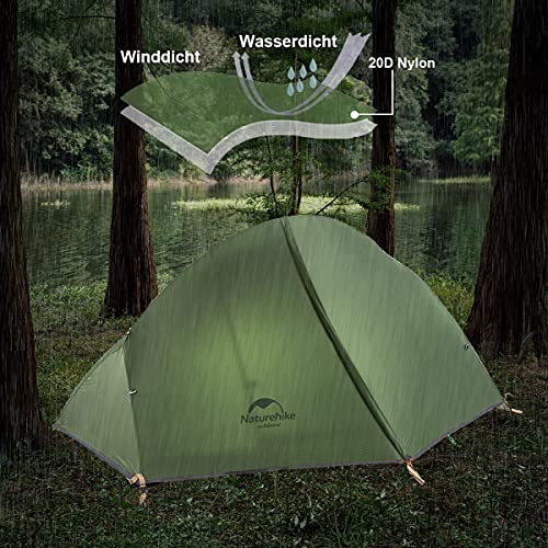 Naturehike-Zelt Naturehike Ultraleichtes Zelt, 1-2 Pers. Kuppelzelt