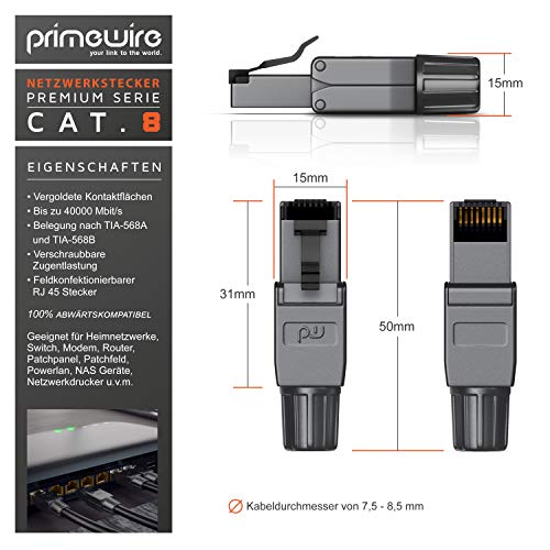 RJ45-Stecker CSL-Computer, 2X Netzwerkstecker