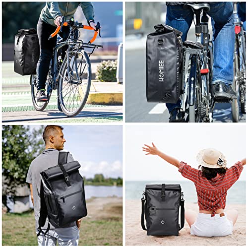 Fahrradtaschen HOMIEE Fahrradtasche Rucksack, 3 in 1