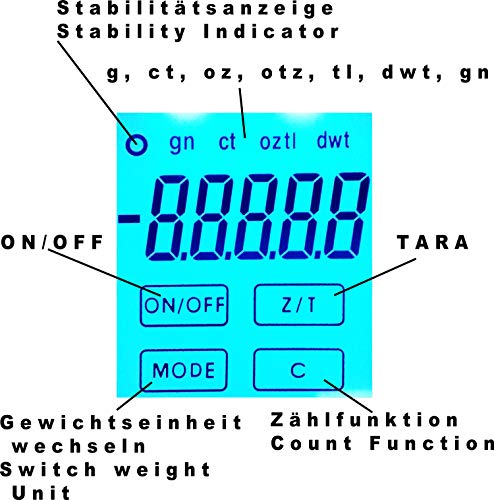 Feinwaage (0,01 g) G&G TSB 100g/0,01g mit 100g M1 Kalibriergewicht