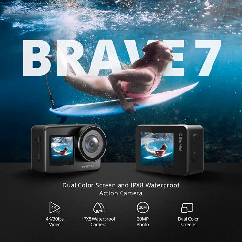 Wasserdichte Kamera AKASO Action Cam 4K 20MP WiFi