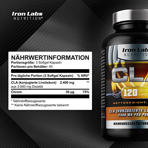 CLA-Kapseln Iron Labs Nutrition CLA Kapseln (120 Kapseln)