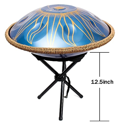 Handpan ANTETOK Blue Harmonic Drum in D-Moll, 10 Noten