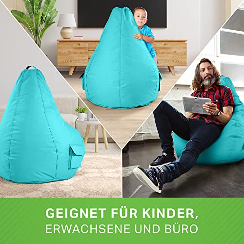 Gaming-Sitzsack Green Bean © Sitzsack mit Rückenlehne 80x70x90cm