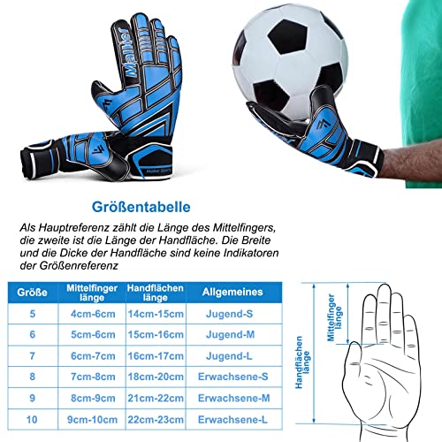 Torwarthandschuhe Malker Fußball Handschuhe für Erwachsene