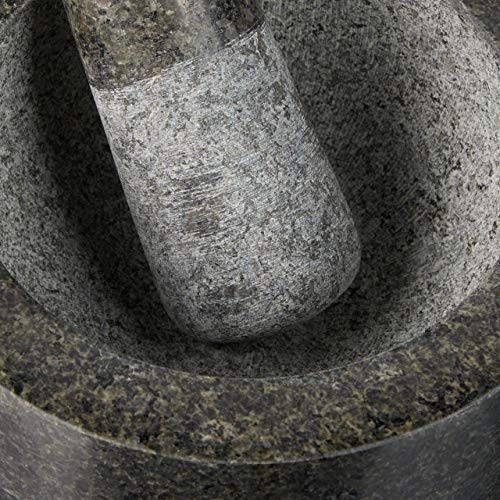 Mörser Relaxdays Granit mit Stößel, robust & langlebig, Gewürze
