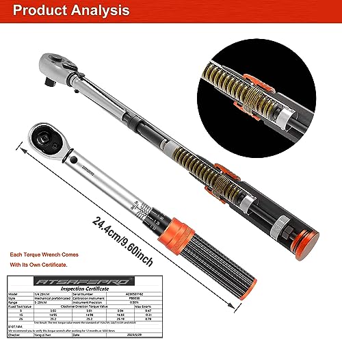 Drehmomentschlüssel 2-25 Nm ATsafepro Drehmomentschlüssel Fahrrad