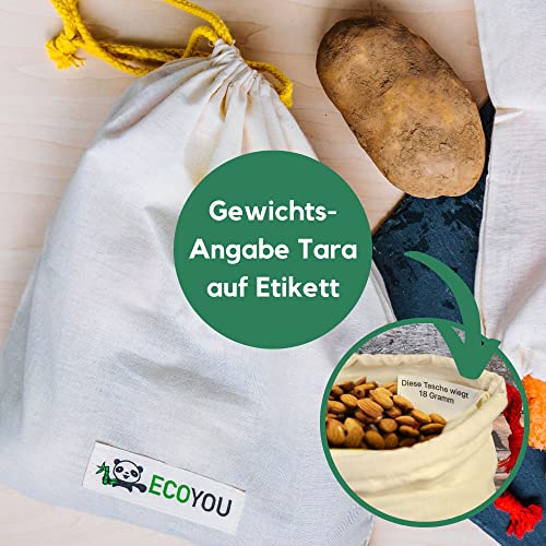 Brotbeutel EcoYou Obst & Gemüsebeutel aus BIO-Baumwolle